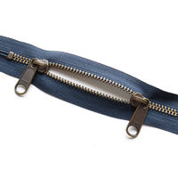 日本紐釦貿易 Y.K.K 両開金属ファスナー40cm AG 紺 5本 5RGMKB40-560 1セット3袋(1袋5本入、（直送品）