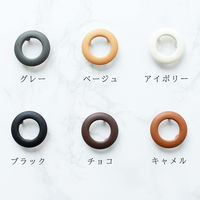 日本紐釦貿易 レザー調ツメ式ハトメ 2組入 グレー 外径約35×内径約21mm F5-463 1セット5袋(1袋あたり2組（直送品）