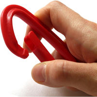 YKK 樹脂製カラビナ 4.3cm×7.5cm パープル IN75-865 1セット(10個)（直送品）