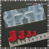 亀島商店 クリスマス レジンクラフト用 ソフトモールド クリスマスブーツ 1個入 KAM-REJ-504 1セット(2個)（直送品）