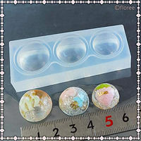 亀島商店 ラブリー レジンクラフト用 ソフトモールド 半球型 中(片面) 1個入 KAM-REJ-522 1セット(2個)（直送品）