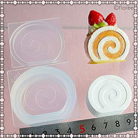亀島商店 スイーツ レジンクラフト用 ソフトモールド ロールケーキ 大 1組入 KAM-REJ-554 1セット(2個)（直送品）