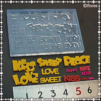 亀島商店 ワード レジンクラフト用 ソフトモールド 文字抜き ラブリーワード 1個入 KAM-REJ-563 1セット(2個)（直送品）