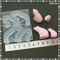 亀島商店 アニマル レジンクラフト用 ソフトモールド おすわりブタ立体型 1組入 KAM-REJ-564 1セット(2個)（直送品）