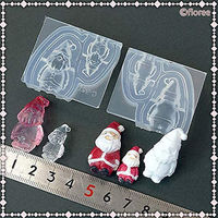 亀島商店 クリスマス レジンクラフト用 ソフトモールド サンタクロース立体型 1組入 KAM-REJ-567 1セット(2個)（直送品）