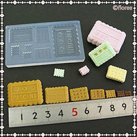 亀島商店 スイーツ レジンクラフト用 ソフトモールド ビスケット 角 1個入 KAM-REJ-585 1セット(2個)（直送品）