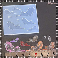 アニマル レジンクラフト用 ソフトモールド ネコ Fシルエット 取り付けリング付き 1個入 KAM-REJ-621 1セット(2個)（直送品）