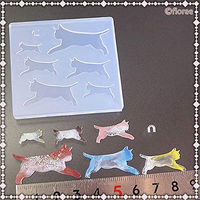 アニマル レジンクラフト用 ソフトモールド ネコ Eシルエット 取り付けリング付き 1個入 KAM-REJ-620 1セット(2個)（直送品）