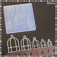 亀島商店 レジンクラフト用 ソフトモールド アニマルシリーズ 鳥かご KAM-REJ-630 1セット(2個)（直送品）