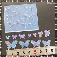 亀島商店 レジンクラフト用 ソフトモールド アニマルシリーズ ぷっくり蝶々 KAM-REJ-634 1セット(2個)（直送品）