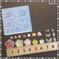 亀島商店 レジンクラフト用 ソフトモールド フラワーシリーズ ぷっくり薔薇 KAM-REJ-635 1セット(2個)（直送品）