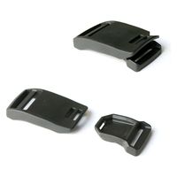 日本紐釦貿易 Y.K.K フックマグネット式バックルパーツ 黒 20mm幅対応 LB20MX-580 1セット(3個)（直送品）