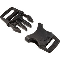 日本紐釦貿易 Y.K.K プラスチックパーツ プラパーツ バックル 黒 8mm巾 5個入 LB8-580 1セット(10個)（直送品）