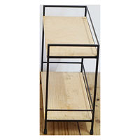 ポッシュリビング スタンドシェルフ W46.5×D20×H40cm マンゴーウッド/アイアン 41347 1個（直送品）