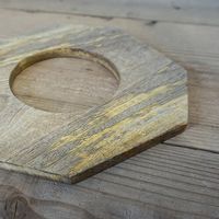 ポッシュリビング ダストボックス オクトS　W12×D12×H17cm マンゴーウッド/アイアン 41321 1個（直送品）