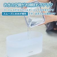 水飲み器 自動 給水器 猫/犬 コードレス 大容量 2.5L 静音 省エネ ホワイト PET-WD03WH エレコム 1個（直送品）