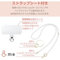 iPhone16 ケース ハイブリッド 衝撃吸収 ハンドバンド付 クリア×パールバンド PM-A24AHVHB01 エレコム 1個（直送品）