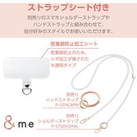 iPhone16 ケース ハイブリッド 衝撃吸収 ハンドバンド付 クリア×ピンクビーズ PM-A24AHVHBPN エレコム 1個（直送品）