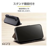 iPhone16 ケース レザー 手帳型 衝撃吸収 ブラック PM-A24APLFY2BK エレコム 1個