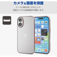 iPhone16 ケース ソフト 衝撃吸収 薄型 メタリックピンク PM-A24AUCTMPN エレコム 1個（直送品）
