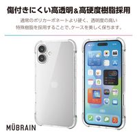 iPhone16 Plus ケース ハイブリッド 衝撃吸収 軽量 クリア×クリア PM-A24BHVAIRCR エレコム 1個（直送品）