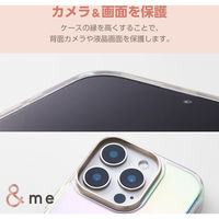 iPhone16 Pro ケース ハイブリッド 衝撃吸収 オーロラ クリア PM-A24CHVCACR エレコム 1個（直送品）