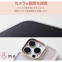 iPhone16 Pro ケース ハイブリッド 衝撃吸収 オーロラ ホワイト PM-A24CHVCAWH エレコム 1個（直送品）
