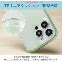 iPhone16 Pro ケース ソフト 耐衝撃 オーロラ グリーン PM-A24CUCAGN エレコム 1個（直送品）