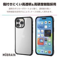 iPhone16 Pro Max ケース ハイブリッド 衝撃吸収 軽量 黒×クリア黒 PM-A24DHVAIRBK エレコム 1個（直送品）