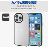 iPhone16 Pro Max ケース ソフト 衝撃吸収 メタリックブラック PM-A24DUCTMBK エレコム 1個（直送品）