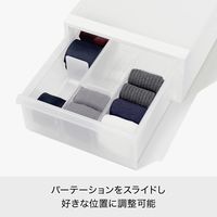 引き出し内収納 ソックスケース 仕切り板1枚付き クリア 幅9.5×奥33×高9.5cm 日本製 CS-P10 1個 ライクイット