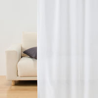 無印良品 遮像 ポリエステルノンプリーツレースカーテン ２枚組 幅１００×丈１７６ｃｍ用 オフ白 1セット（1個（2枚組）×2）