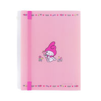 サンスター文具　ゴムバンド付クリアファイル　5ポケット＋ファスナーポケット　マイメロディ　ピンク　S2172569　1枚