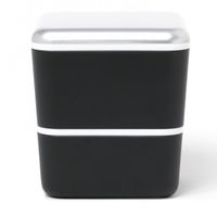 2段スクエアランチボックス ブラック LAKOLE/ラコレ