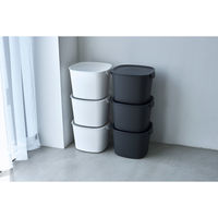 テラモト tidy BucketContainer グレー CE6662015 1個（直送品）