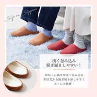 アイメディア つま先上がりのスエード調スリッパ レッド Mサイズ 1010249 1個（直送品）