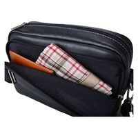 スワン SAXON 牛革ショルダーバッグ横型 5043 ブラック 1個（直送品）