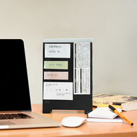 プランドゥーアイ　メモキャッチA型スタンド　えんじ　両面粘着シート付　MCA12E　1セット（1パック×5）