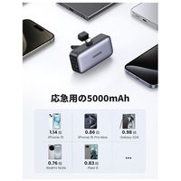 UGREEN モバイルバッテリー 5000mAh USB タイプC コネクター内蔵 Nexode UGRーBYー000013 1個