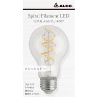 ブライトライト スパイラルフィラメントLEDランプA60 クリア 電球色 60W形 調光対応 LDA7L-C60/FL/D/927 1個