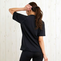 VENEX(ベネクス) リチャージ＋ 【一般医療機器】ショートスリーブ レディース M ブラック×ブラック 6434 1枚（直送品）