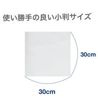 カウンタークロス D-cloth ハーフ 約30×30cm 不織布 ボックスタイプ ホワイト 1セット（1箱（100枚入）×5）大日産業