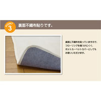 イケヒコ リラCE 無地ラグ 1850×1850mm アイボリー 1280120141203 1枚（直送品）