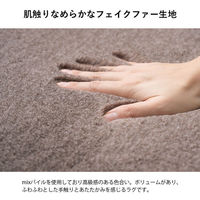 イケヒコ ファリー 無地ラグ 1800×1800mm ココアブラウン 1281280311203 1枚（直送品）