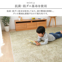 イケヒコ サンティエ 無地ラグ 2000×1500mm グレージュ 1340740347203 1枚（直送品）