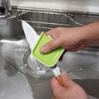 キッチンブラシ 開いてはさめる パクッとブラシ 挟んで洗える キッチン用ブラシ たわし 1個 ファイン