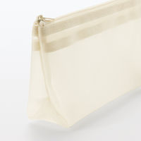 無印良品 ナイロンメッシュペンケース マチ付 約幅１７０×高さ１００×マチ５０ｍｍ アイボリー 良品計画