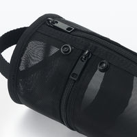 無印良品 ナイロンメッシュ縦でも横でも使えるペンケース 約直径７５×高さ１７７ｍｍ 黒 良品計画