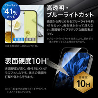 Google Pixel 9a ガラスフィルム スタンダードサイズ ブルーライトカット 貼り付けキット付（直送品）