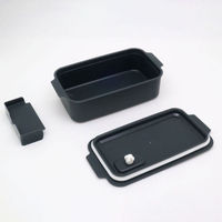 弁当容器 STOCK&LUNCH BOX STL-500 グレー 00416911 1ケース(30個(5個×6))（直送品）